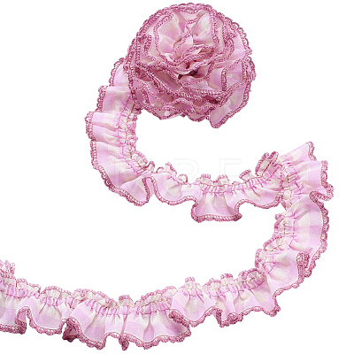 5Yards Polyester Ruffled Trimming DIY-GA0010-17-1
