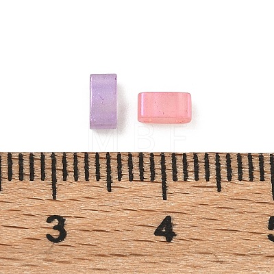 Glass 2-Hole Baking Paint Glass Seed Beads GLAA-G130-01C-1