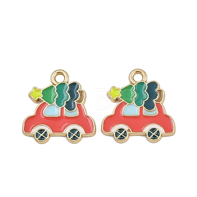 Christmas Themes Alloy Enamel Pendants ENAM-Z023-01G-06-1