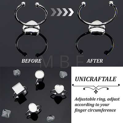 Unicraftale DIY Blank Cuff Ring Making Kit DIY-UN0005-53-1