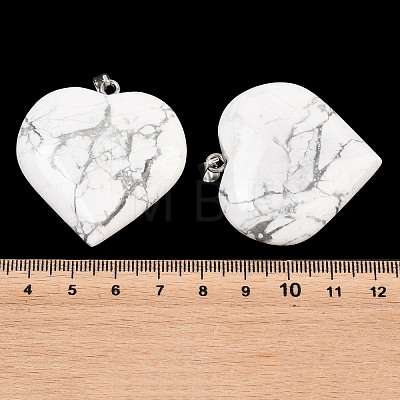 Natural Howlite Pendants GG-K002-04B-1