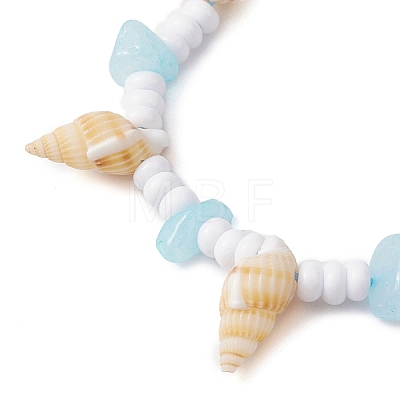 Dyed Natural White Jade Braided Bead Bracelets BJEW-JB10358-02-1