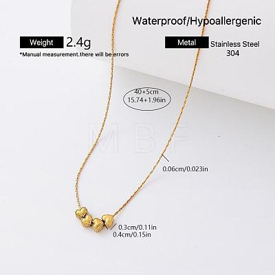 European Style 304 Stainless Steel Pendant Necklaces for Women MD6766-5-1