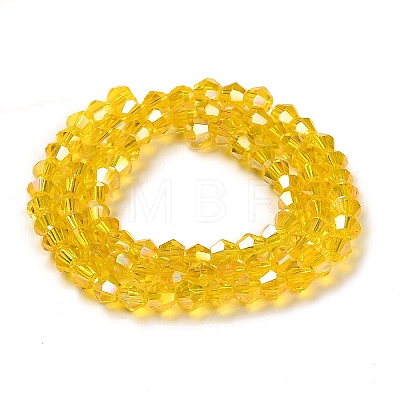 Transparent Electroplate Glass Beads Strands EGLA-A039-T4mm-B22-1