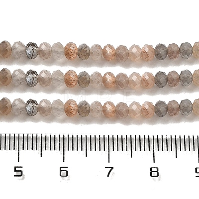 Natural Multi-Moonstone Beads Strands G-B074-A08-01-1