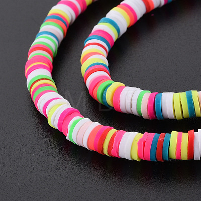 Handmade Polymer Clay Beads Strands X-CLAY-N008-043B-01-1