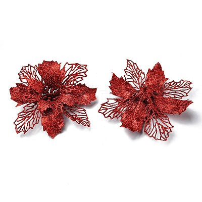 Plastic Glitter Artificial Flower HJEW-R124-05-1