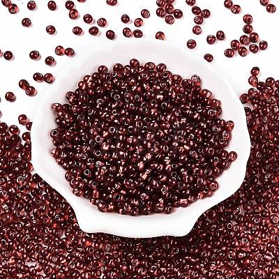 6/0 Baking Paint Transparent Fringe Glass Seed Beads X1-SEED-N006-06D-1