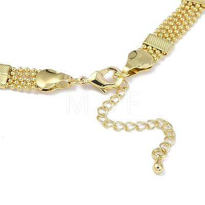 Rack Plating Brass Multi-Strand Ball Chain Necklaces for Women NJEW-K382-04G-1