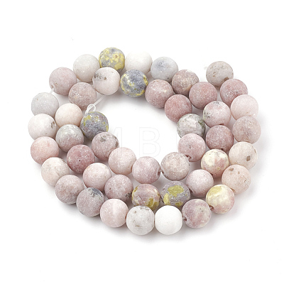 Natural Marble and Sesame Jasper/Kiwi Jasper Beads Strands X-G-T106-288-1
