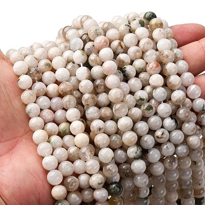 Natural White Moonstone Beads Strands G-I388-01-8mm-1