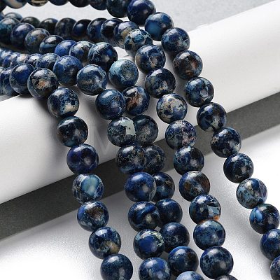 Dyed Natural Regalite/Imperial Jasper/Sea Sediment Jasper Beads Strands G-B124-C01-11-1