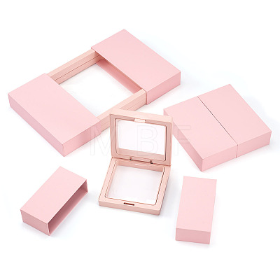 3 Bags 3 Styles Square Transparent PE Thin Film Suspension Jewelry Display Box CON-TA0001-38C-1