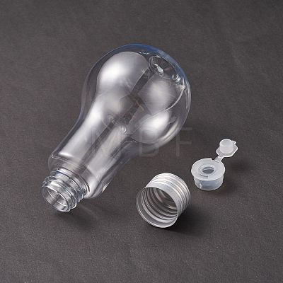 (Defective Closeout Sale: Less Accessories) Creative Plastic Light Bulb Shaped Bottle AJEW-XCP0001-73-1