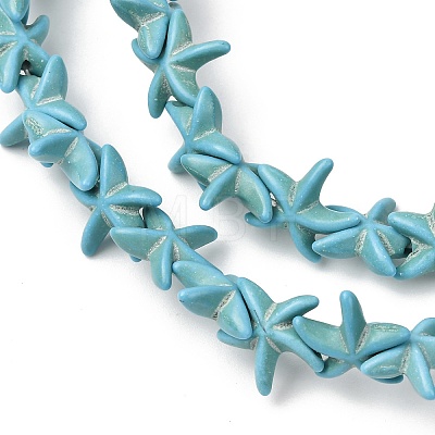 Synthetic Turquoise Dyed Beads Strands G-B184-C02-02-1