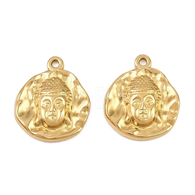Buddhist 304 Stainless Steel Pendants STAS-E524-03G-1