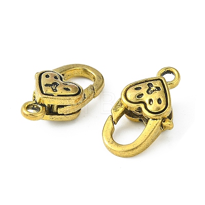 Tibetan Style Alloy Lobster Claw Clasps TIBE-T002-27AG-NR-1
