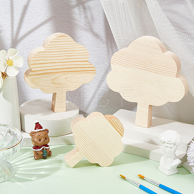 6Pcs 3Styles Wood Cutouts WOOD-WH0131-21B-1