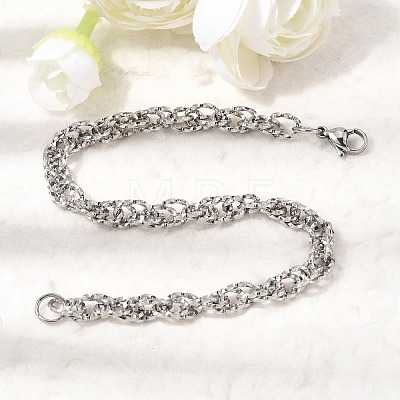 201 Stainless Steel Link Chain Bracelets for Men STAS-T077-12P-1