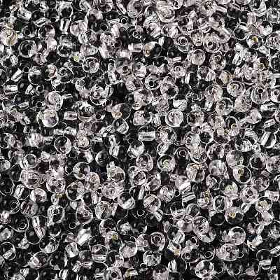 6/0 Baking Paint Transparent Fringe Glass Seed Beads X1-SEED-N006-06A-1