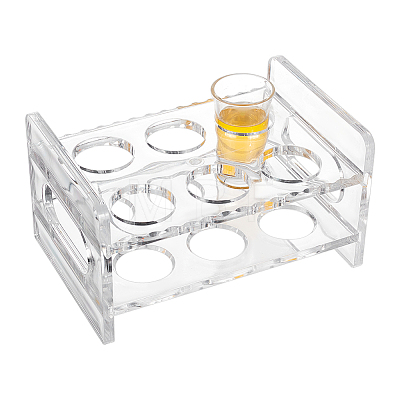 Acrylic Holders for 6 Round Shot Glasses AJEW-WH0473-04-1