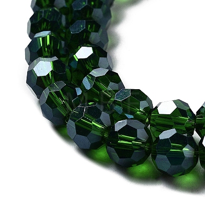 Electroplate Transparent Glass Beads Strands EGLA-A035-T8mm-A10-1