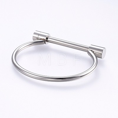 Tarnish Resistant 304 Stainless Steel Bangles X-BJEW-P222-14P-1