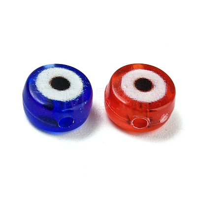 Transparent & Printed Acrylic Beads OACR-G021-02-1