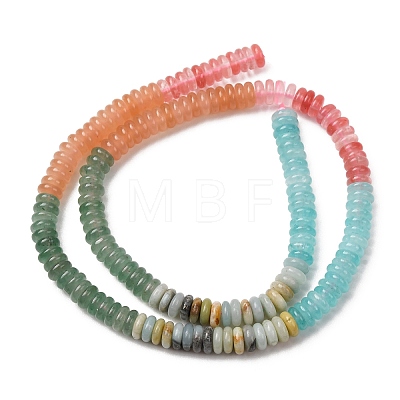 Cherry Quartz Glass & Natural Flower Amazonite & Dyed White Jade Beads Strands X-G-H333-02E-1