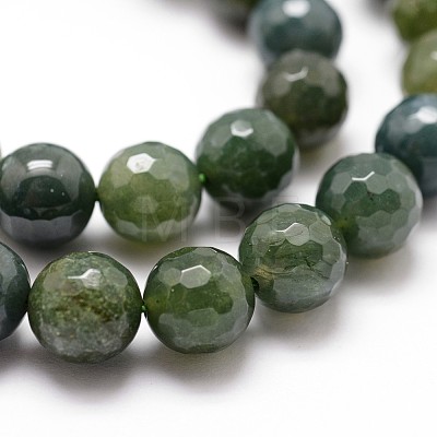 Natural Moss Agate Beads Strands X-G-D840-25-10mm-1