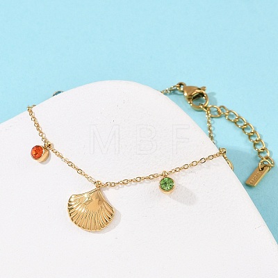 304 Stainless Steel Charms Bracelets for Women BJEW-C114-09G-1