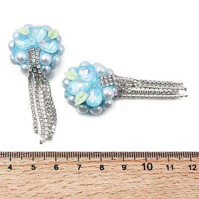 Handmade Polymer Clay Rhinestone Beads CLAY-Z006-02G-1