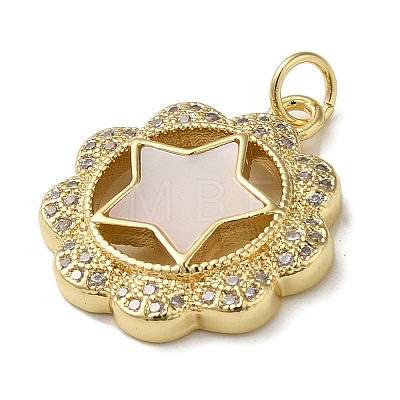 Brass Micro Pave Cubic Zirconia Pendants KK-Q808-17G-1