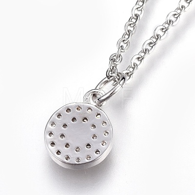 304 Stainless Steel Pendant Necklaces NJEW-O108-15P-1