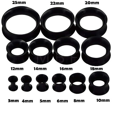 4 Pairs 4 Colors Silicone Ear Gauges WG56CA4-07-1