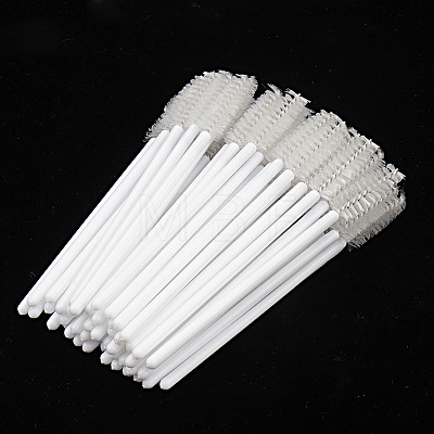 Nylon Disposable Eyebrow Brush with Plastic Handle MRMJ-PW0003-20M-1