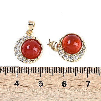 Natural Carnelian(Dyed & Heated) Pendants KK-U043-53G-01-1