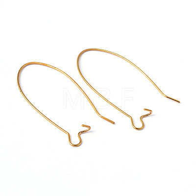 Brass Hoop Earrings Findings Kidney Ear Wires EC221-4G-1
