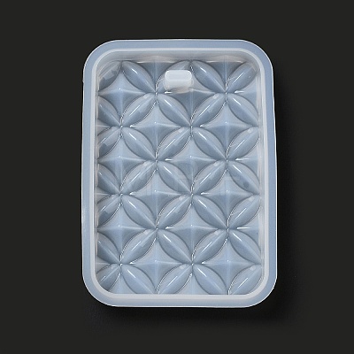 DIY Embossed Flower Pattern Pendant Silicone Molds DIY-G079-01F-1