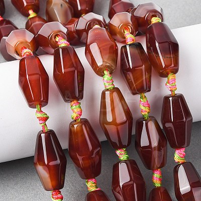 Natural Red Agate Beads Strands G-P605-K01-01B-1
