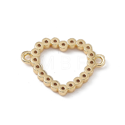 Rack Plating Brass Micro Pave Clear Cubic Zirconia Connector Charms KK-A175-04G-1