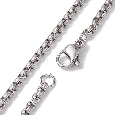 Triple Moon Goddess 304 Stainless Steel Pendant Necklaces NJEW-K253-27P-1