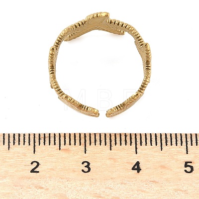 304 Stainless Steel Open Cuff Rings for Women RJEW-U060-01A-G-1