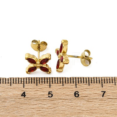 304 Stainless Steel Stud Earrings EJEW-C135-01G-01-1