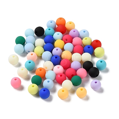 Rubberized Style Imitated Silicone Acrylic Beads X1-MACR-D029-01D-1