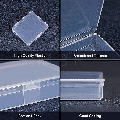 Transparent Plastic Bead Containers CON-BC0004-46-1
