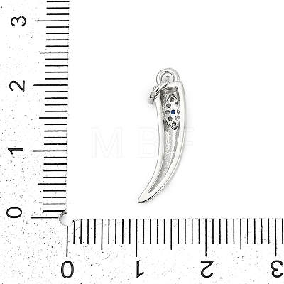 Brass Micro Pave Clear Cubic Zirconia Pendants KK-G522-12P-1