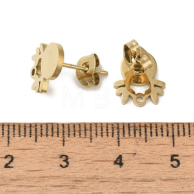 Ion Plating(IP) 304 Stainless Steel Stud Earring Findings STAS-I206-09G-1