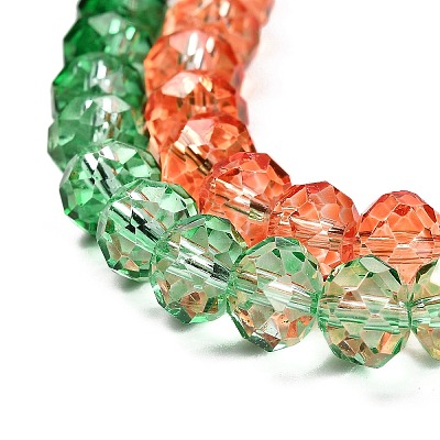 Transparent Painted Glass Beads Strands DGLA-A034-T6mm-A04-1