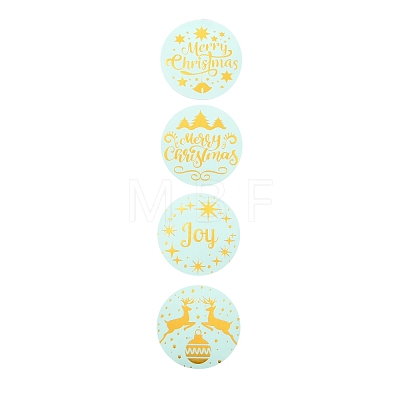 Christmas Themed Flat Round Roll Stickers DIY-B045-17A-1